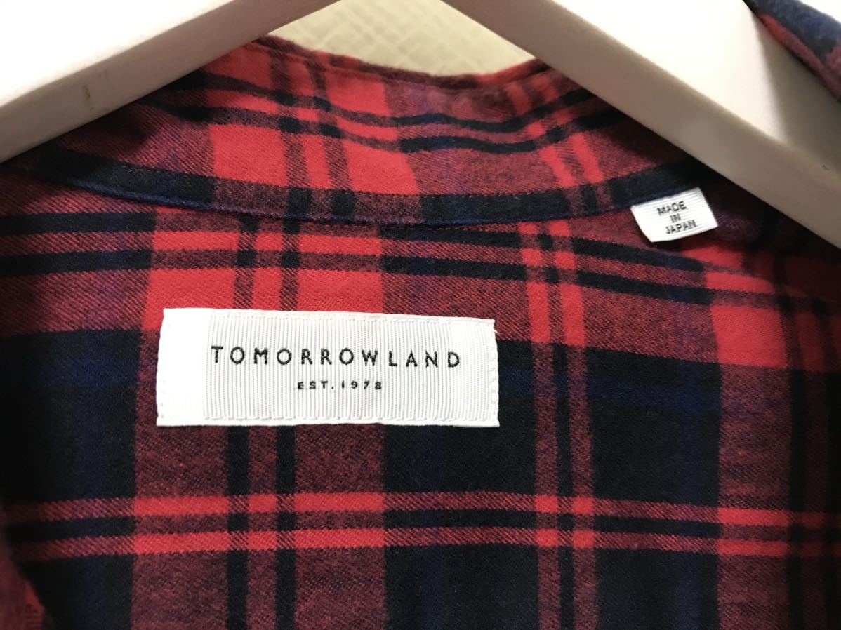 美品】TOMORROWLAND MIXツイードシャツジャケット ブラウン 美品】TOMORROWLAND MIXツイードシャツジャケット ブラウン