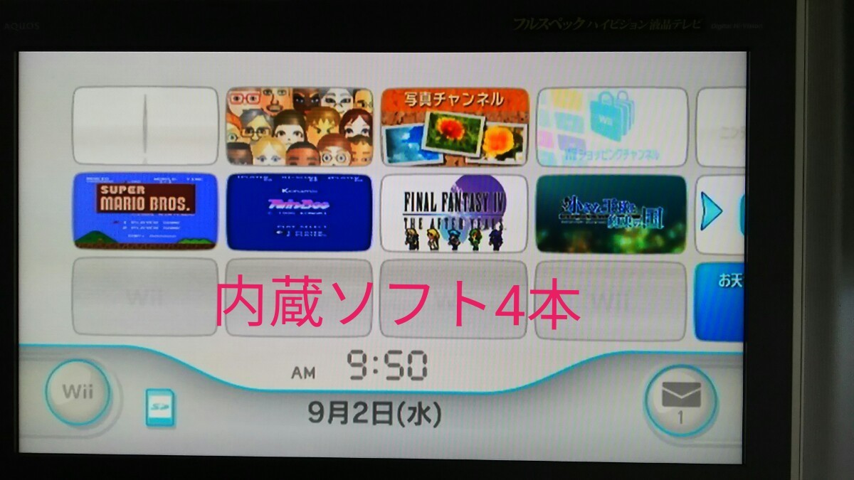 Wii 本体のみ ダウンロードソフト付き 注：読み込み不良