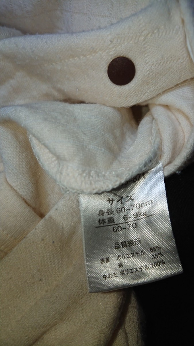西松屋 バーバリー風 長袖ロンパース サイズ 60～70 ２枚セット