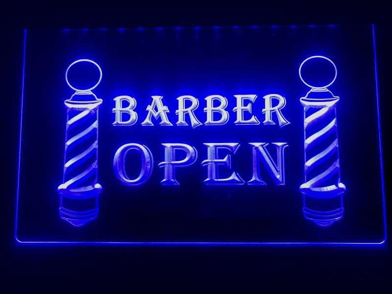 レア バーバー Barber 床屋 LED ライト 照明 オープン OPEN サイン おしゃれ インテリア ロゴ SNS映え クラブ 理髪店 開店