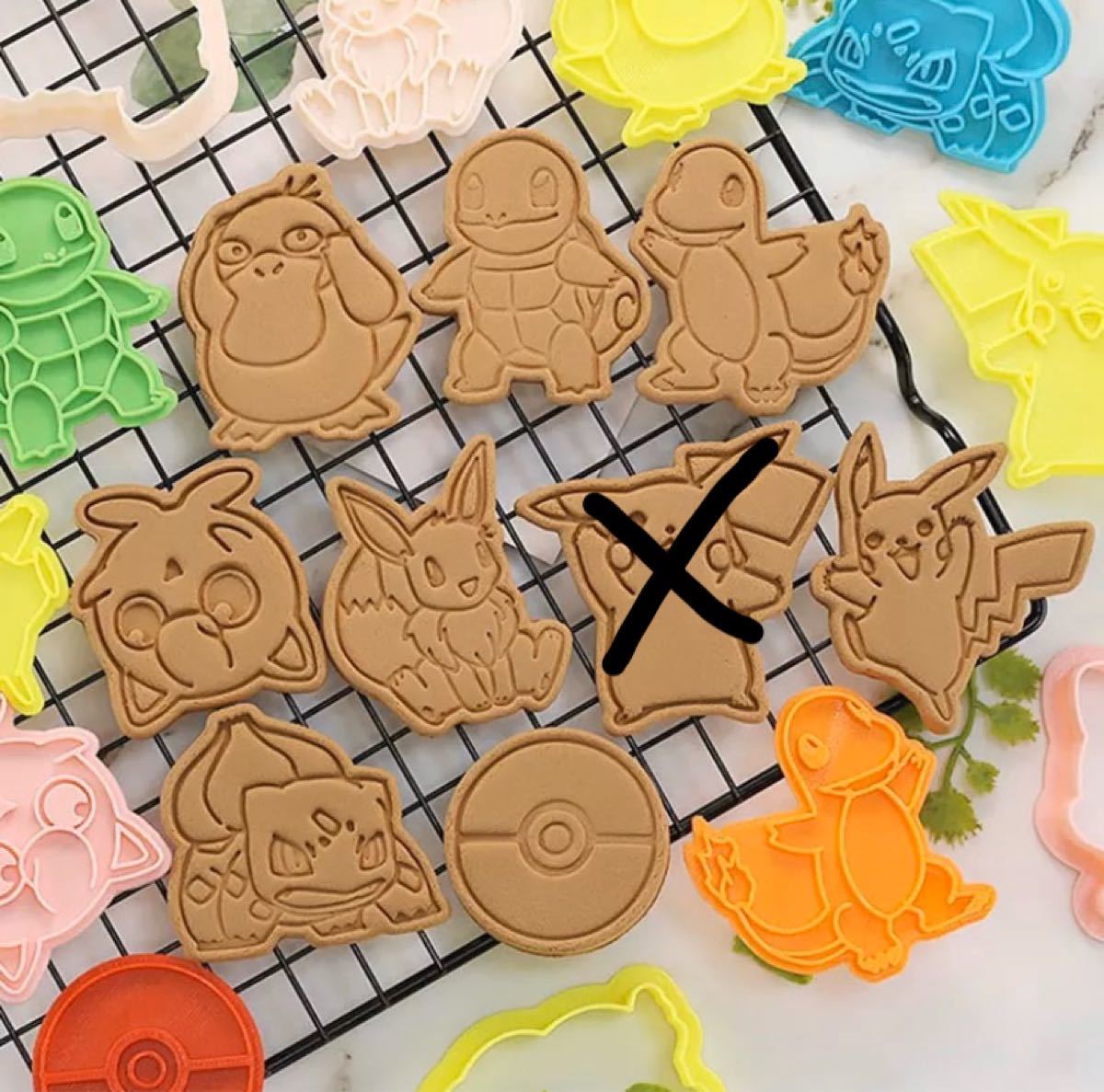 Paypayフリマ 新品 ポケモン クッキー型 8個セット 手作りお菓子 キャラ弁