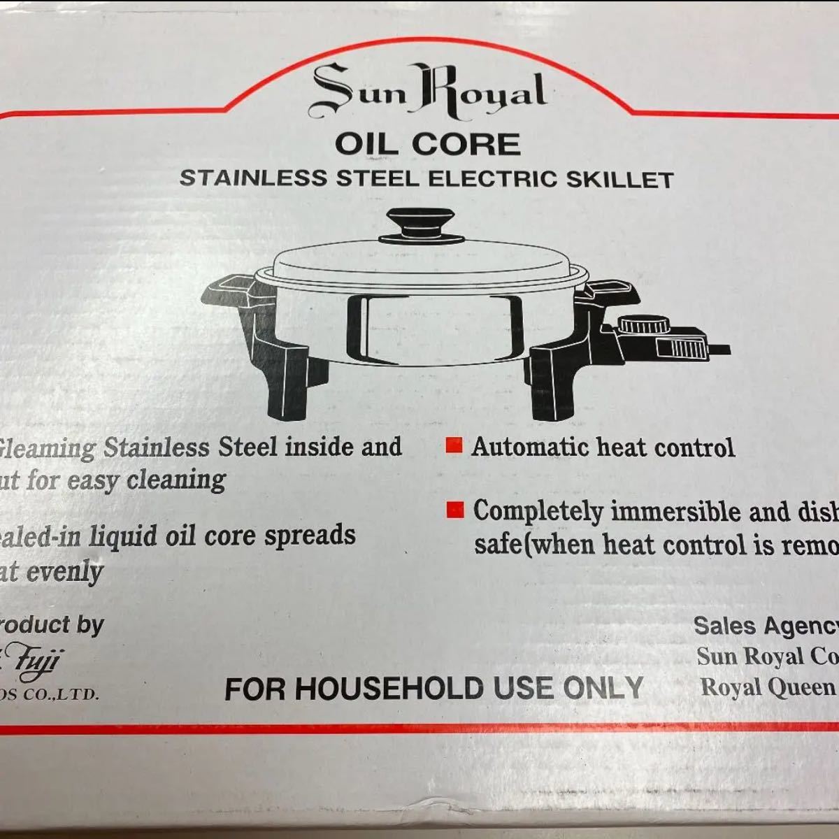 ロイヤルクイーン SunRoyal 電気フライパン鍋 未使用保管品 デジタル式コントローラー