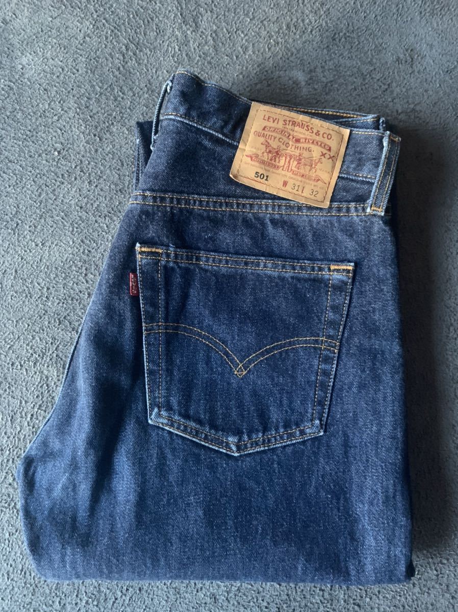 濃紺 90s W31 98年製 Levi's 501 USA製 ビンテージ vintage デニム