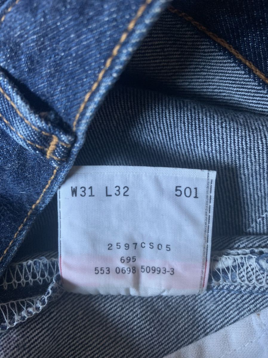 濃紺 90s W31 98年製 Levi's 501 USA製 ビンテージ vintage デニム