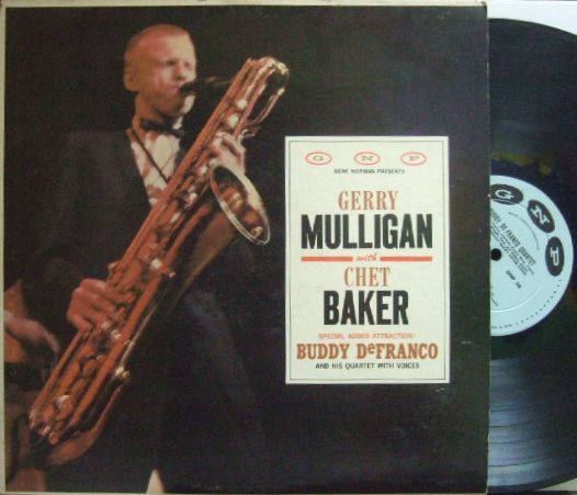 ３枚で送料無料【米GNP mono】Gerry Mulligan, Buddy DeFranco/Gerry Mulligan with Chet Baker Special Added Attraction Buddy DeFranco_画像1