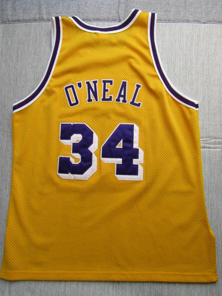 激レア！ ■良品 NBA LAKERS シャキール・オニール チャンピオン製 オーセンティック ユニフォーム ジャージ　当時物　レイカーズ シャック_画像2