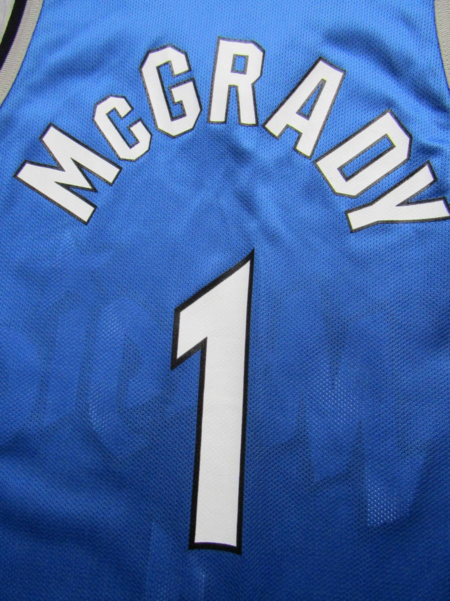 ■良品 NBA MAGIC McGRADY #1 トレイシー・マグレディ Champion チャンピオン製 ★オーランド・マジック ユニフォーム タンクトップ 当時物_画像3