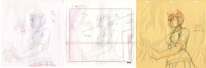 一騎当千 大量 4カット 原画セット ② ♯ セル画 レイアウト 一騎当千 大量 4カット 原画セット ② ♯ セル画 レイアウト