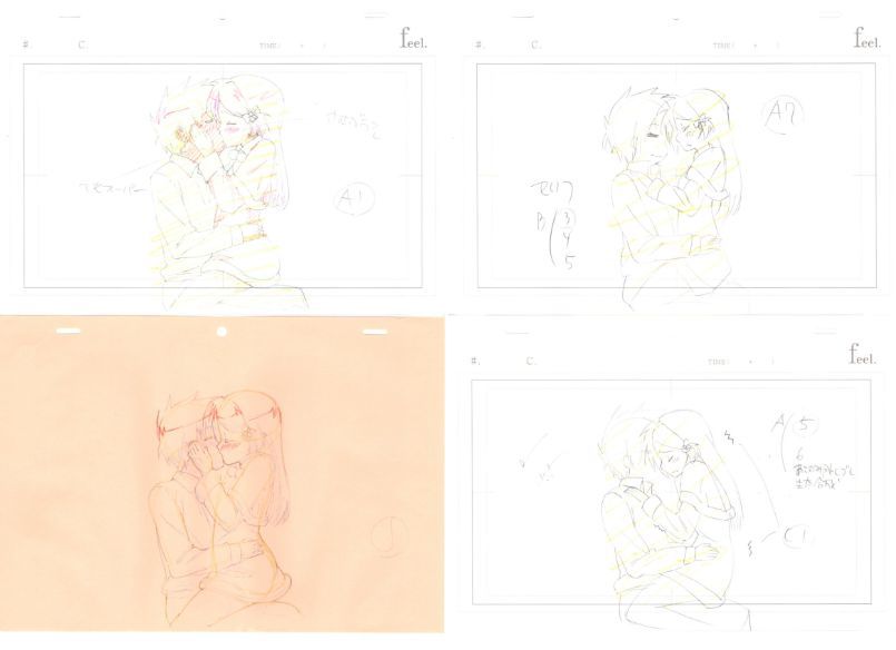 kiss×sis キスシス 原画セット 3 ♯ セル画 レイアウト イラスト kiss×sis キスシス 原画セット 3 ♯ セル画 レイアウト イラスト