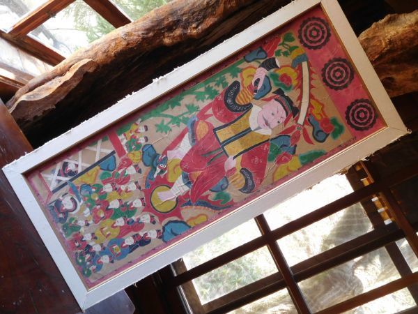 道教宗教画no.6 Tom Tong Hoi Fan 大堂海旛 竹すき紙 インドシナ 道教宗教画no.6 Tom Tong Hoi Fan 大堂海旛 竹すき紙 インドシナ
