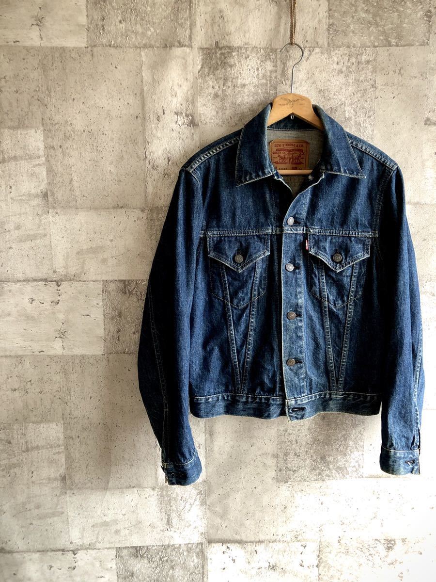 ☆★ 名品 90s LEVI’S リーバイス 71557 Big-E 3rd DENIM TRUCKER JACKET Gジャン 復刻 アーカイブス オールド ビンテージ ☆★_画像1