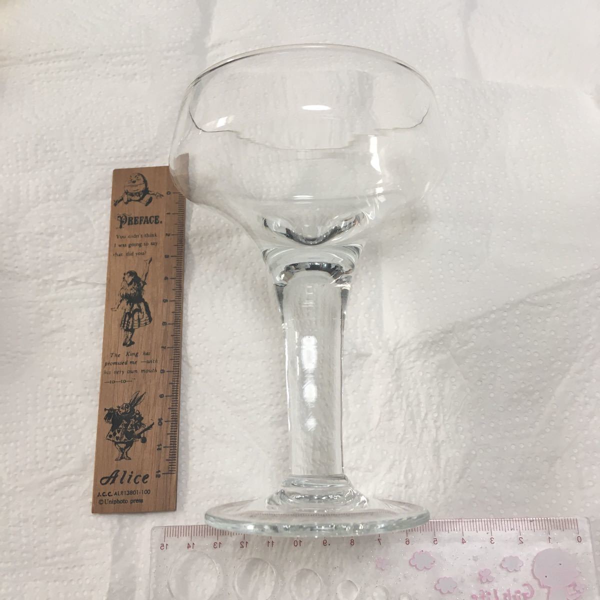気泡ガラス　ワイングラス デザートグラス_画像3