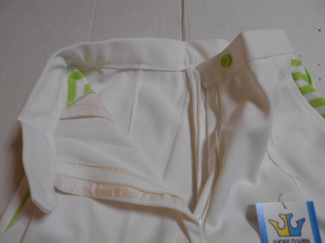 W61 белый × желтый зеленый прекрасный Цу . Mizuno TFW-2535 world win короткий хлеб шорты укороченные брюки спортивная форма спортивная форма Showa Retro не использовался 