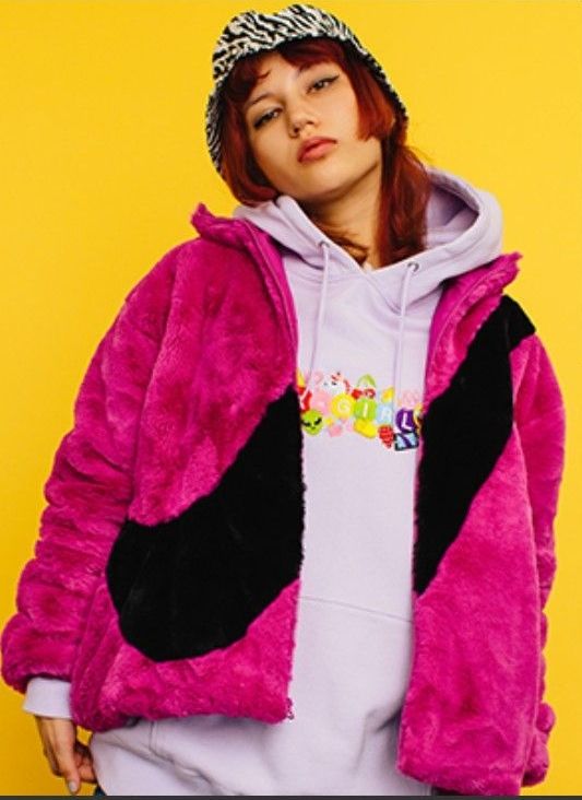 NIKE]［ナイキ] フェイクファー ビッグスウォッシュ フリース 