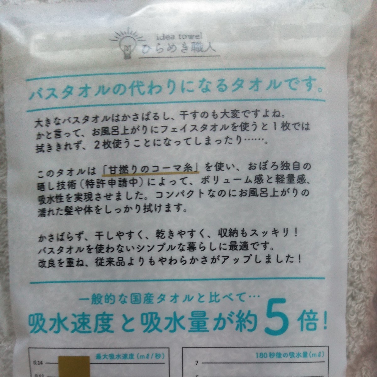 バスタオル卒業宣言！ーアトピー協会推薦！！！の2枚組！