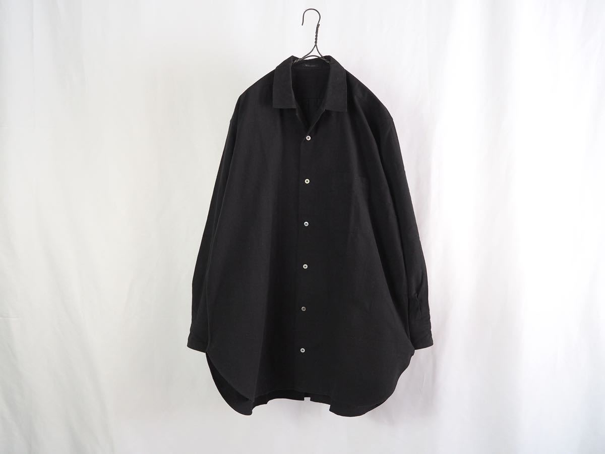 Y’s for Men ネル素材 オープンカラーシャツ size:F ブラック Yohji Yamamoto オールド Old 90s_画像1