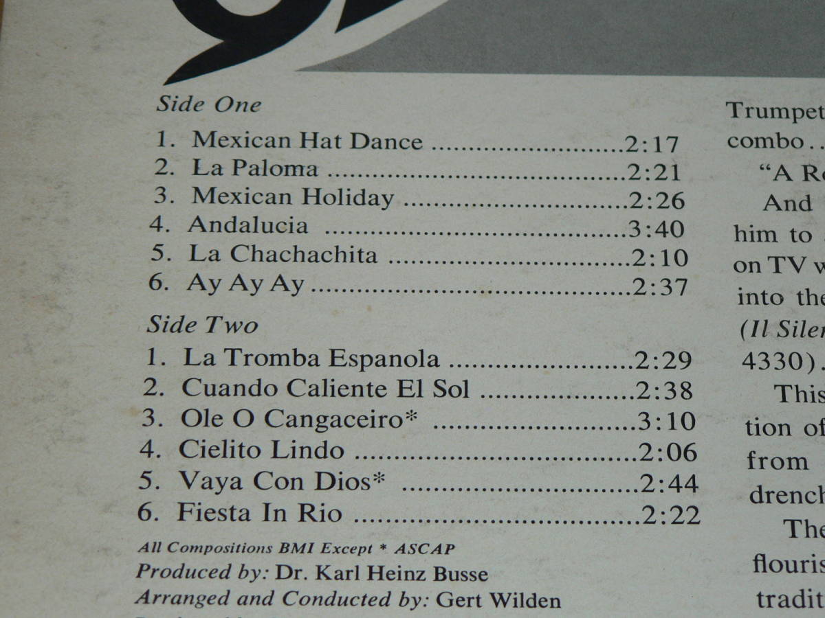 LP（米盤）／THE　BLUE　TRUMPET　OF　ROY　ETZEL　ロイ・エッツェル　「SPANISH　BRASS」／帯なし、並盤、美再生_収録曲