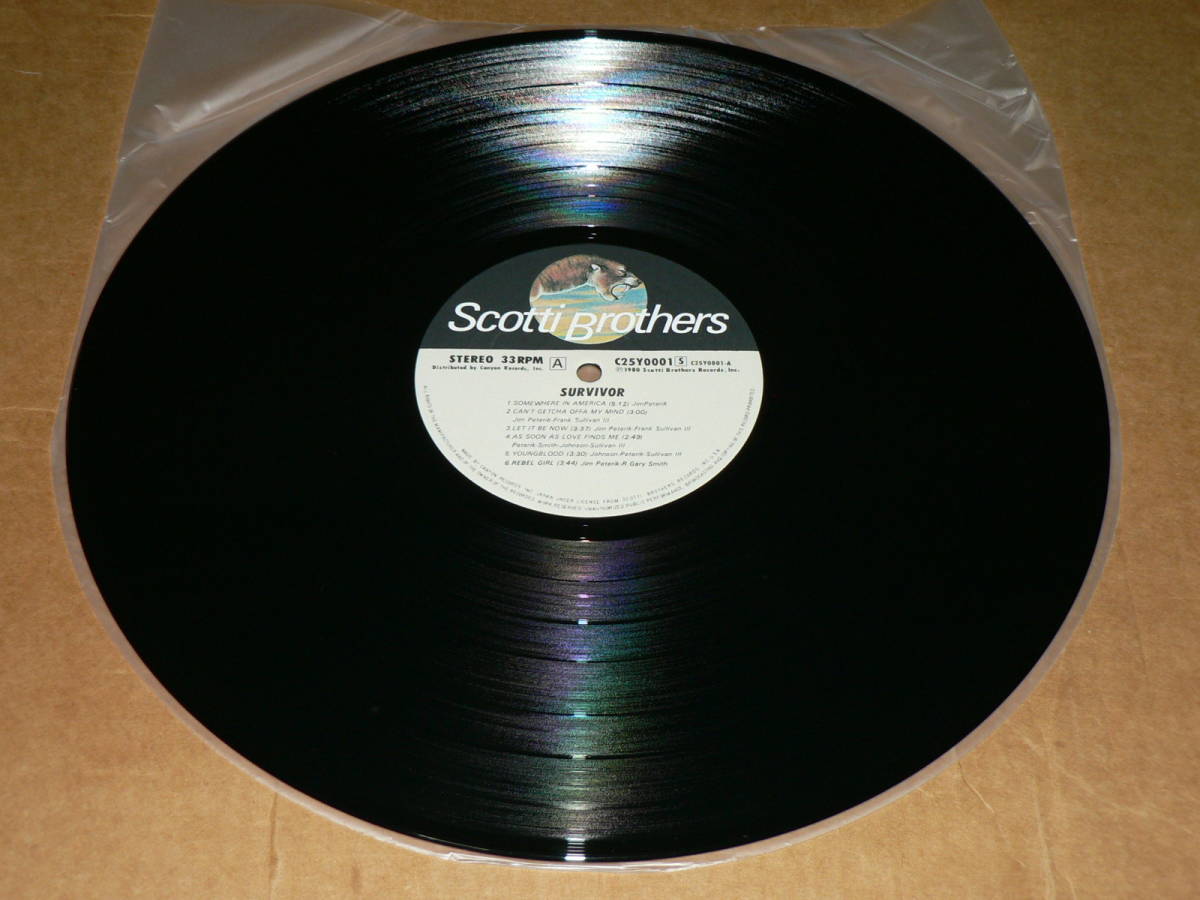 LP／「サバイバー　1st」　ロッキー3主題歌「アイ・オブ・タイガー」までの軌跡　’80年盤／帯付き、美盤_美盤