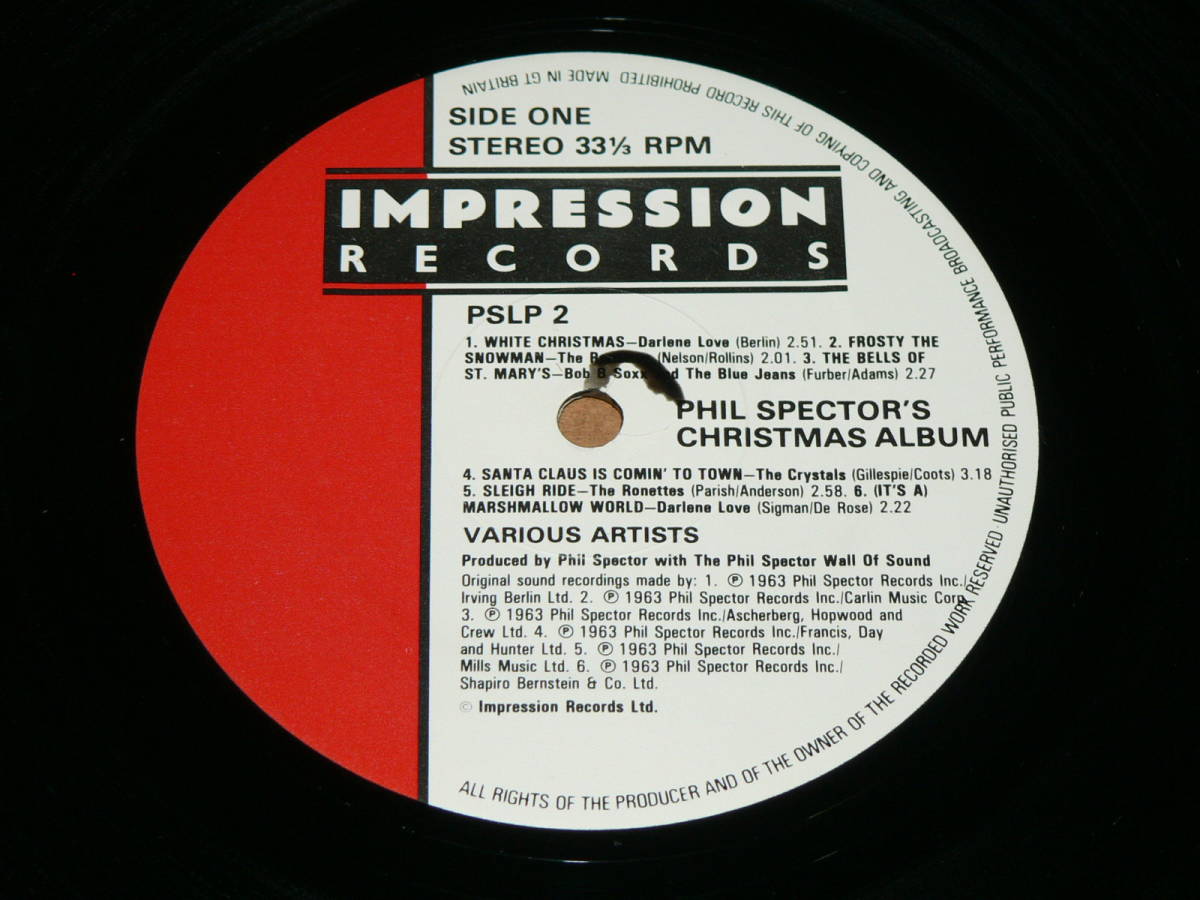 LP（英盤）／フィル・スペクター　クリスマス「PHIL　SPECTOR’S　CHRISTMAS　ALBUM」　歌：ロネッツ、クリスタルズ他　’83年盤／美盤_英盤