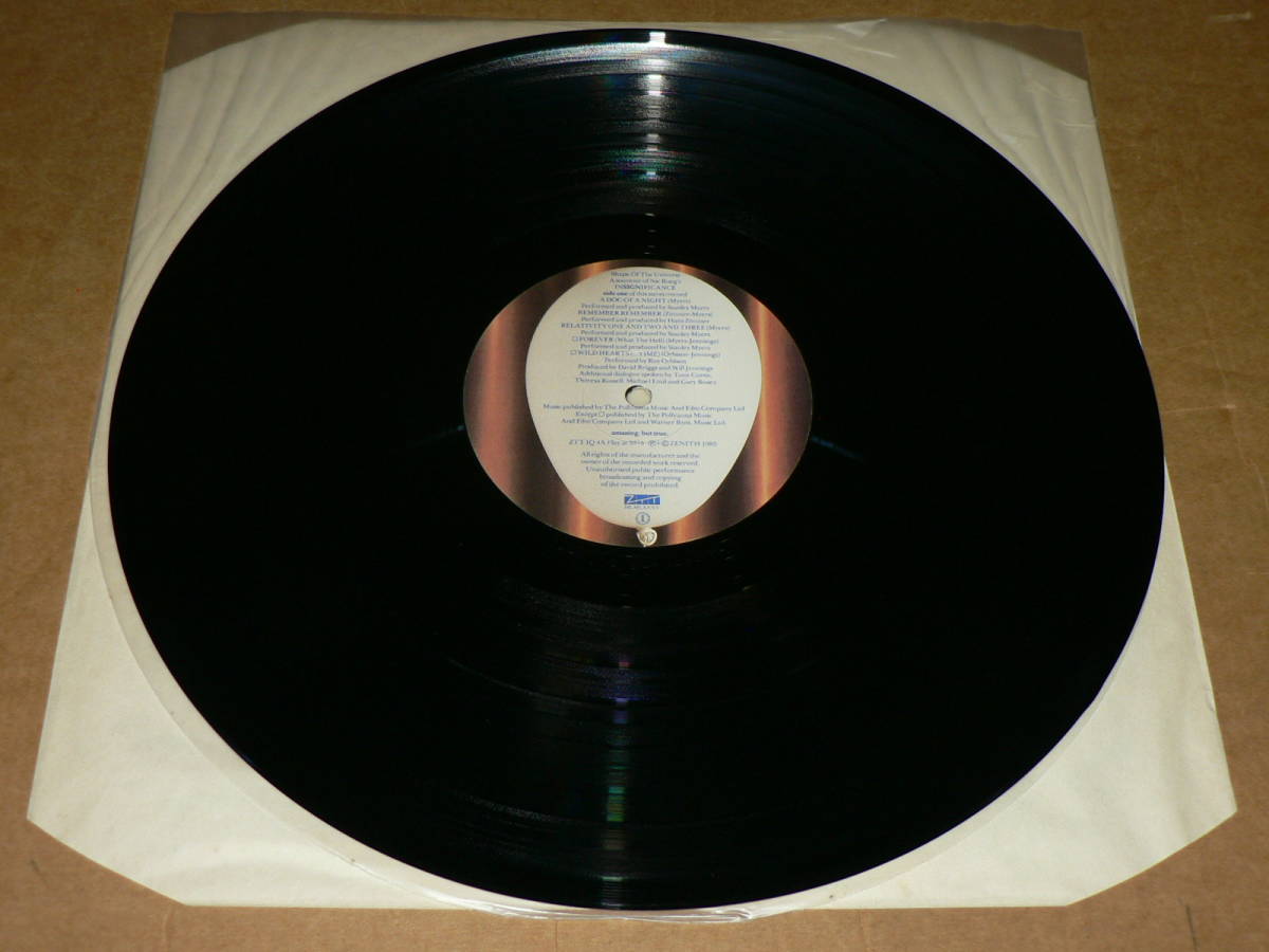 LP（輸入盤）／ニコラス・ローグ監督「INSIGNIFICANCE(マリリンとアインシュタイン)」テレサ・ラッセル、トニー・カーティス　’85年／美盤_美盤