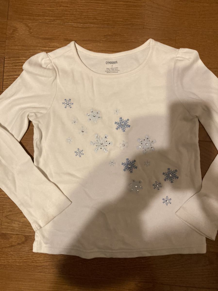 長袖Tシャツ ジュニア　女の子　トップス　GYMBOREE雪の結晶柄ともう1点のセット　130.140ぐらい　冬　アナ雪　ファッション　学校_画像2