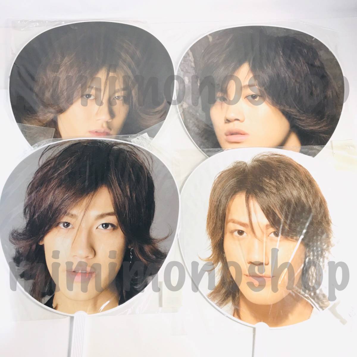 ◆即決★KAT-TUN 時代 赤西仁【 ジャンボ うちわ 4本 セット 】福袋 まとめて / 公式 グッズ / LIVE TOUR 2010 　黒ブル QUEEN OF PIRATES_画像1