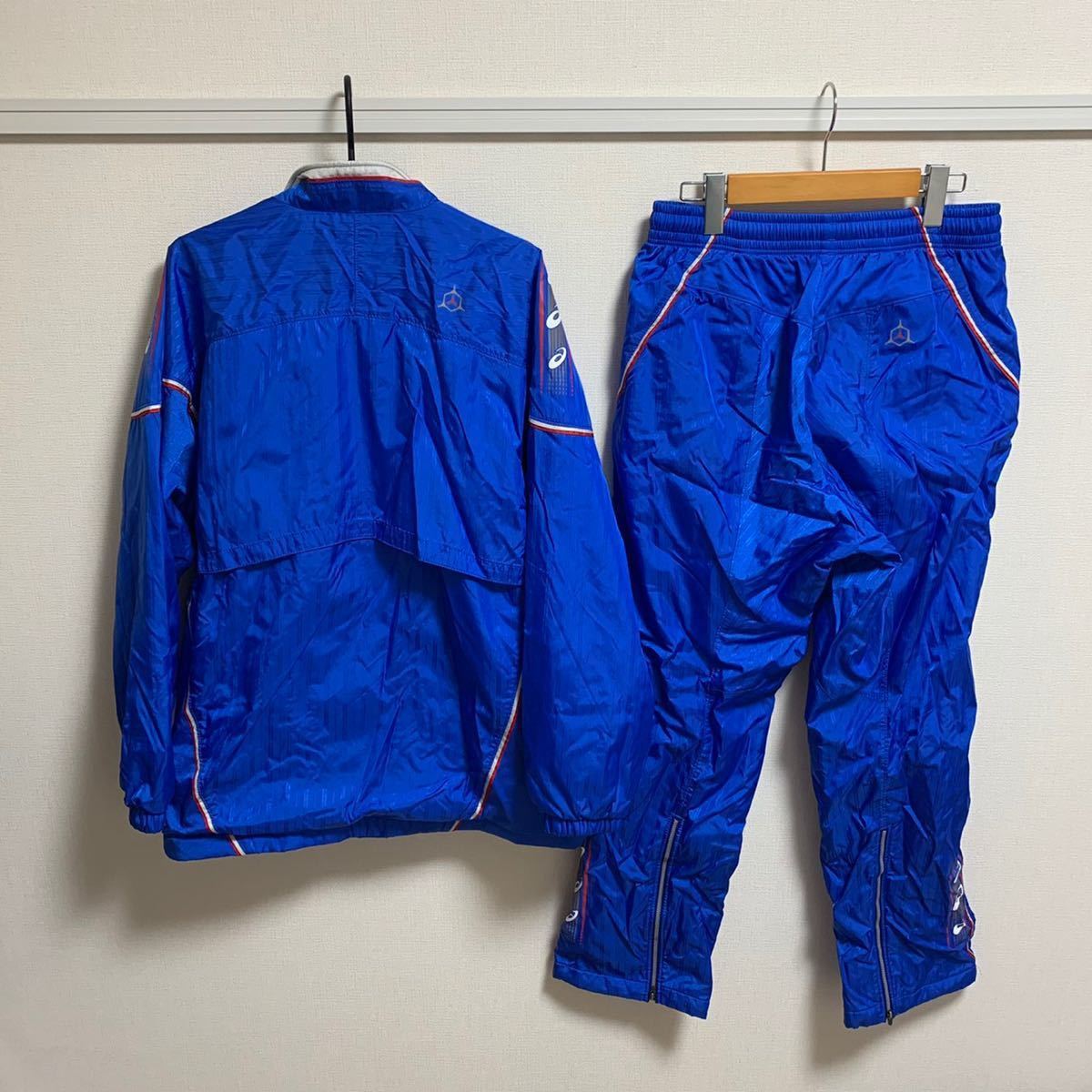 日本最大級 【XL相当】asics 裏地有 ウインドブレーカー 上下セット