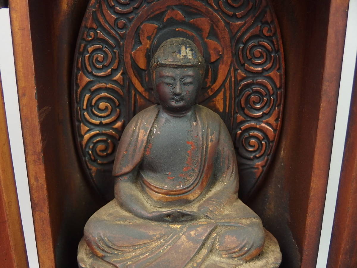 [ antique * sculpture ]* old tree carving era tree carving **..... seat image .. go in bs533yb.m8..... Buddhist image Buddhism fine art 