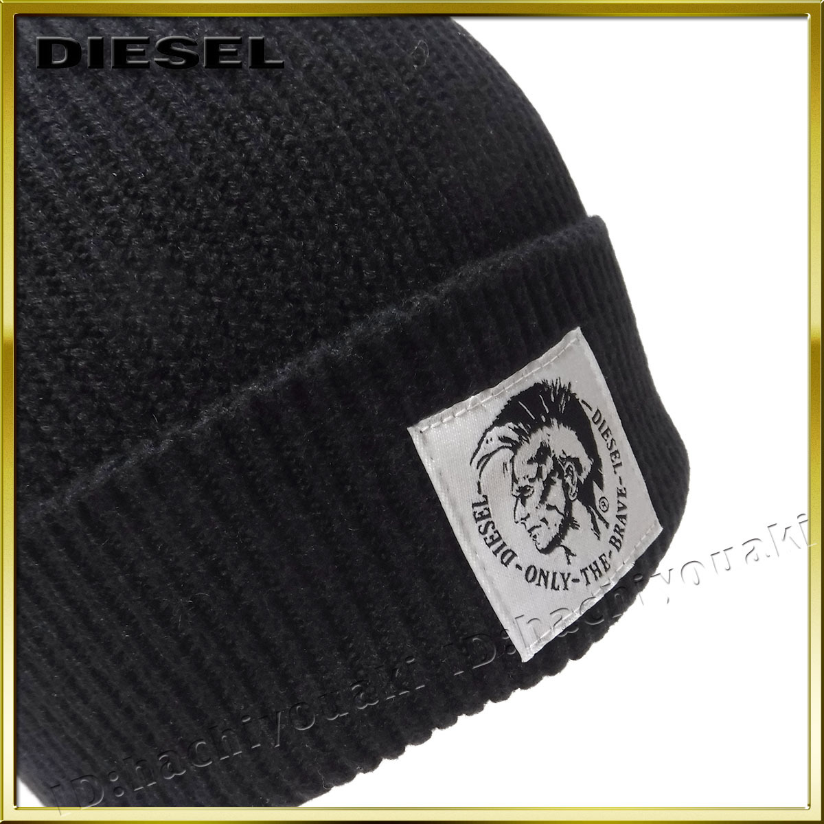 DIESEL new goods diesel K-CODER Mix wool material knit cap men's lady's black hat regular goods knitted cap 