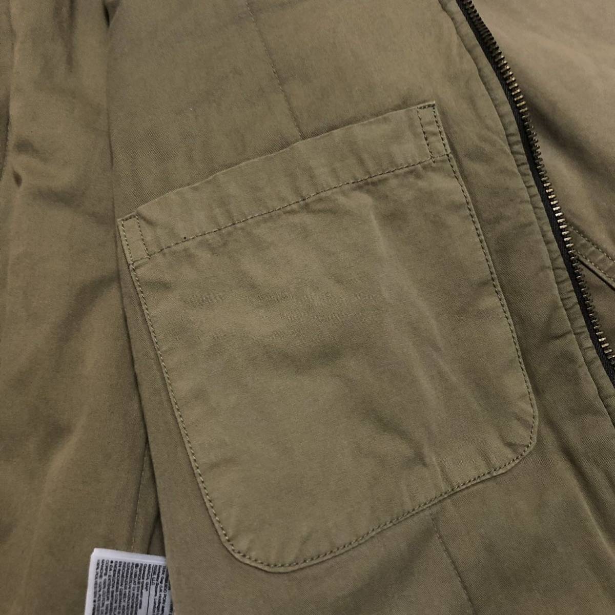 【オススメ】GAP ギャップ MA-1 コットン フライトジャケット ブルゾン ベージュ M 古着