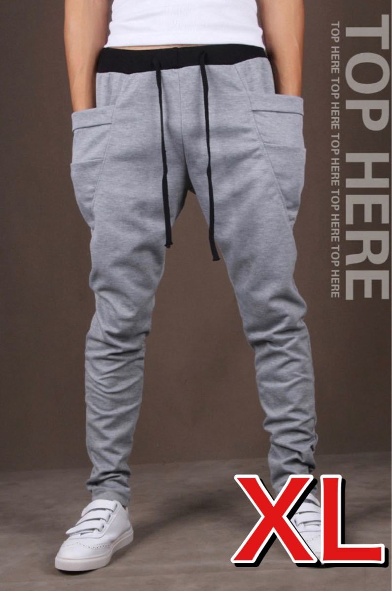 XL スウェット 韓国 メンズ グレー カジュアル パンツ ジョガーパンツ スウェットパンツ