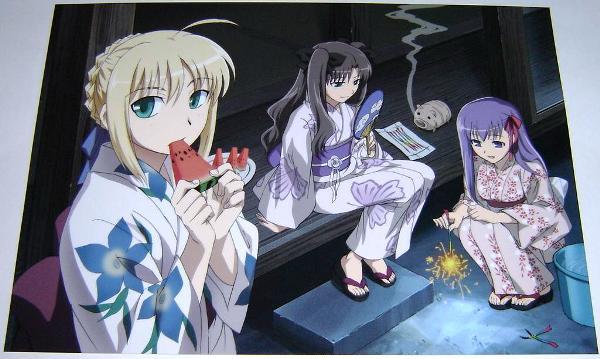TYPE-MOON「Fate/stay night」イラスト18/セイバー&凛&桜_画像1