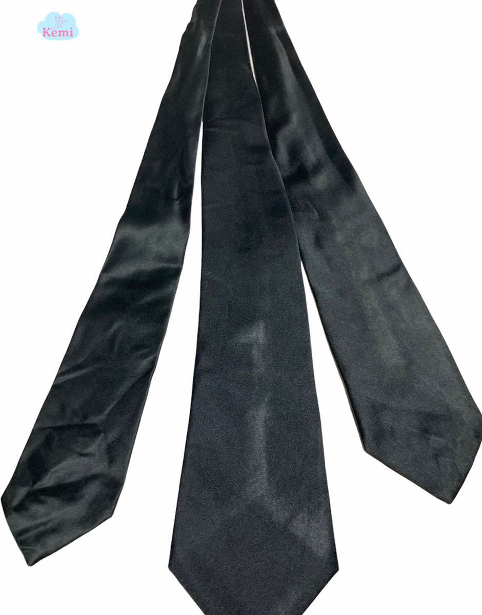 【3点セット】ブラック 黒 ネクタイ フォーマル 正装 礼装_画像2
