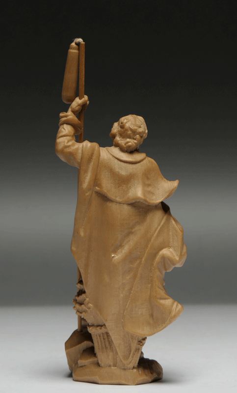 ☆名品 キリスト教美術【 木彫 聖イシドロ像 】聖人 ドイツ彫刻