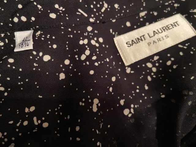 新品】SAINT LAURENT サンローラン スプラッターシャツ Size : 40