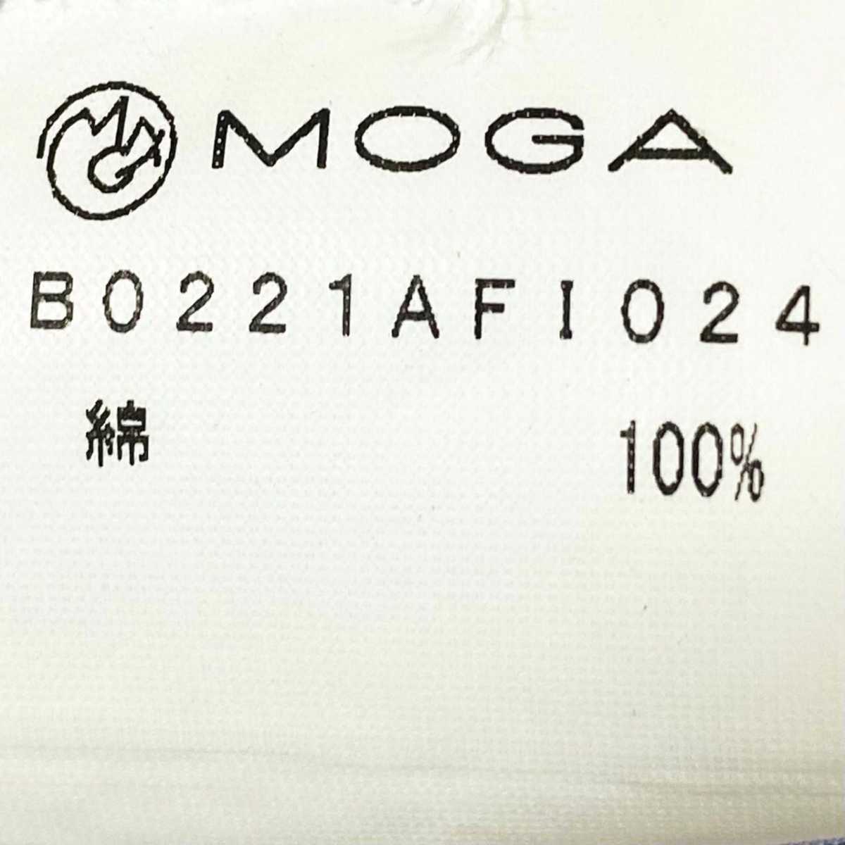 F1324L◇Wb MOGA ダブルビー モガ◇サイズ２ 長袖シャツ ブラウス ホワイト×ブルー ストライプ柄 レディース 日本製 ビギ 綿100%_画像10