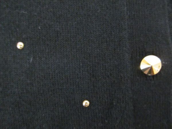 (39476)GU　ジーユー　Vネック　カーディガン　長袖　薄手　ブラック　USED_特に目立った汚れはありません。