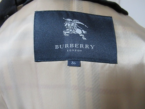 新品・未使用！ＢＵＲＢＥＲＲＹバーバリー王道トレンチコート・ライセンス品・日本製・三陽商会・黒・３６・７号・タグ有_画像7