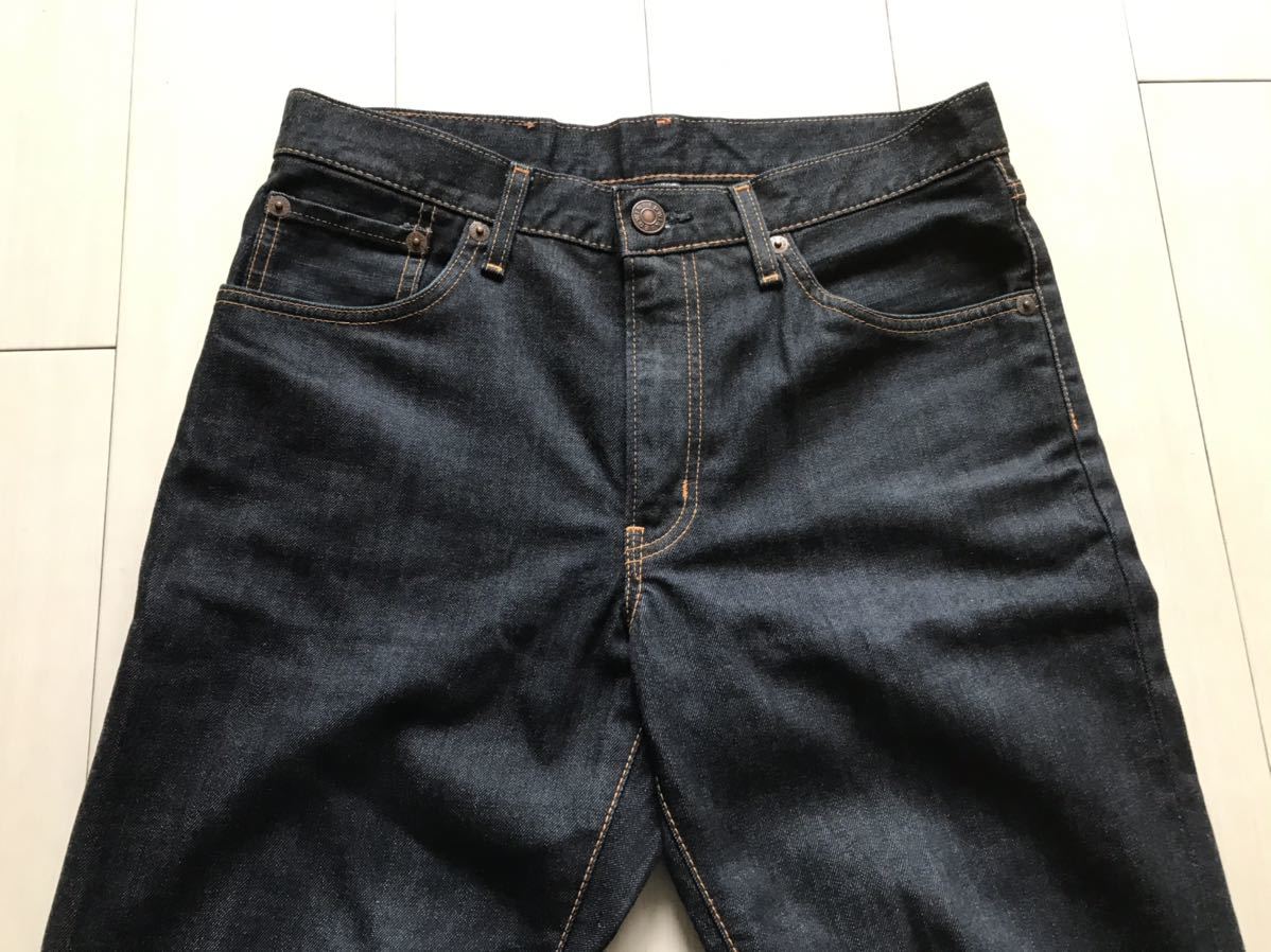 [ prompt decision ]W31 EDWIN dark blue Edwin 504 made in Japan strut stretch Denim pants orange stitch hem chain stitch specification 