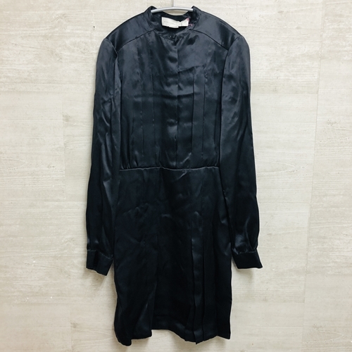 Stella McCartney　ステラマッカートニー　バンドカラー シルクシャツ ワンピース　38 【中目黒b1】