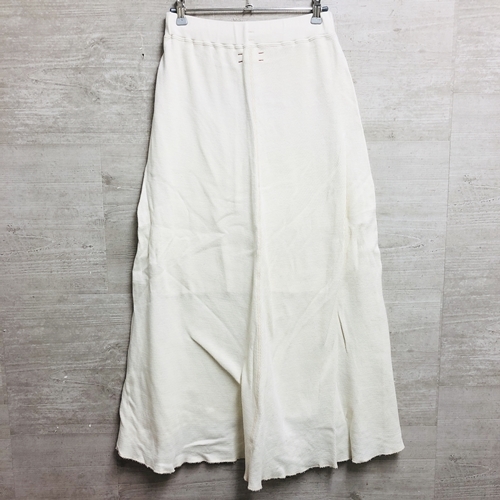 unfil　アンフィル　cotton thermal mesh midi skirt スカート　ホワイト　1 【中目黒b1】_画像4