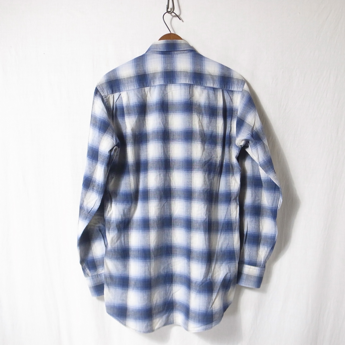 90s Burberrys Burberry .. проверка рубашка с длинным рукавом S / Vintage on пятно USA производства бренд б/у одежда редкость 