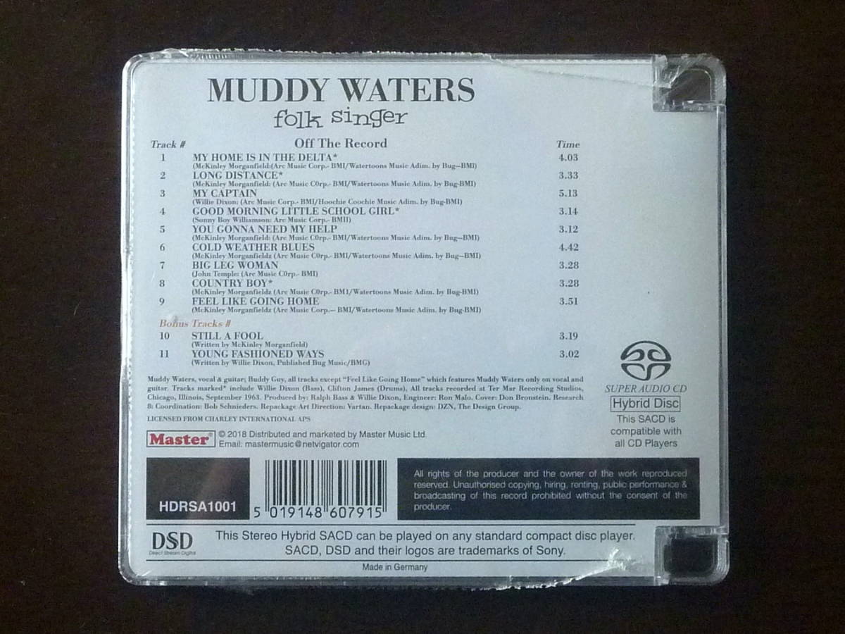 【Hybrid SACD】マディー・ウォーターズ／Folk Singer♪ボートラ2曲 新品 Muddy Waters