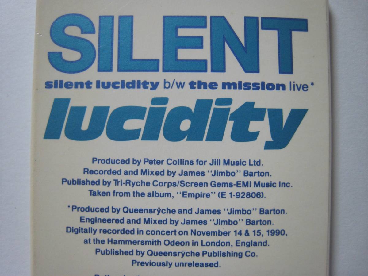 [ кассетная лента ] QUEENSRYCHE / SILENT LUCIDITY US версия Queen zlaichi тихий .