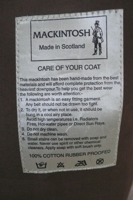 MACKINTOSH マッキントッシュ ゴム引きトレンチコート・赤・サイズ34