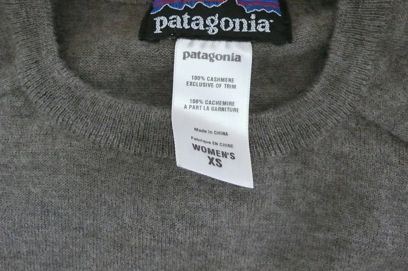 パタゴニア　patagonia カシミアクルーネックセーター　W's XS　グレー