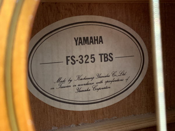 YAMAHA/ヤマハ アコースティック ギター FS-325 TBS 6弦 ソフトケース付き 札幌市_画像10