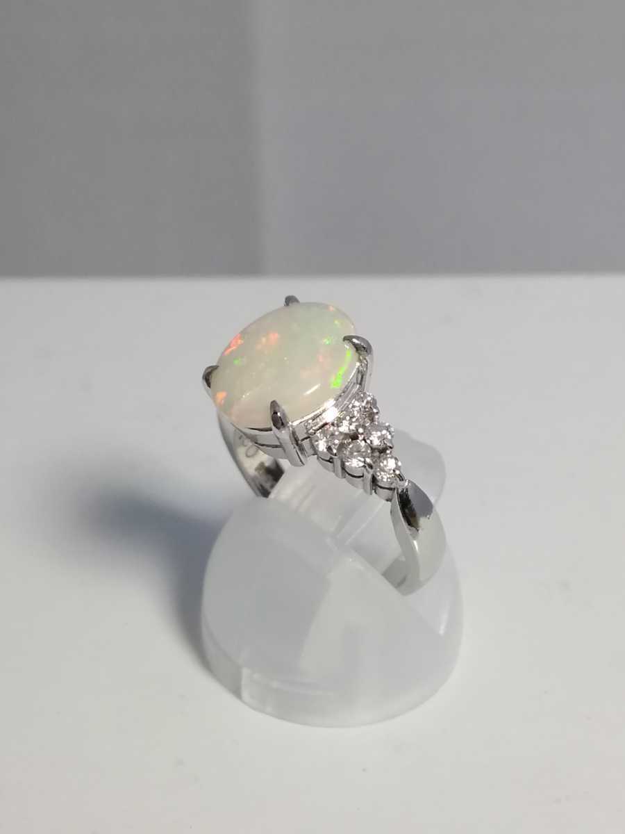 Pmオパールダイヤリング！O1.80ct.D0.30ct.。_画像3