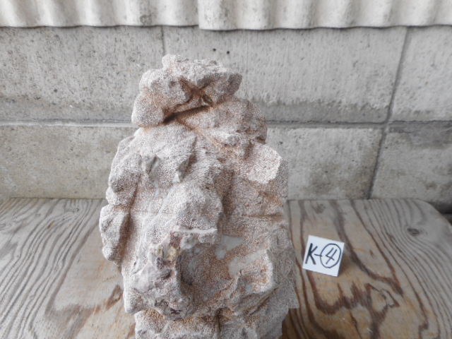 nature stone vertical put type (36,5cm) 14,4.K-④ KUJ (F201024) suiseki st tray stone garden stone appreciation stone 