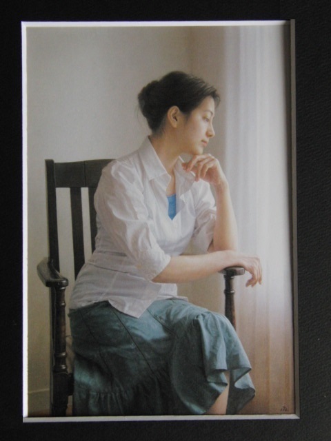 島村信之、【遥】、希少な額装用画集画、新品高級額 額装付、状態良好 島村信之、【遥】、希少な額装用画集画、新品高級額 額装付、状態良好